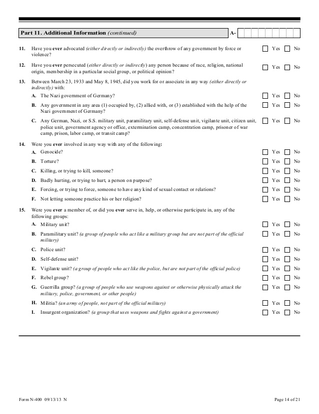 N 14 Form Uscis Choice Image free form design examples