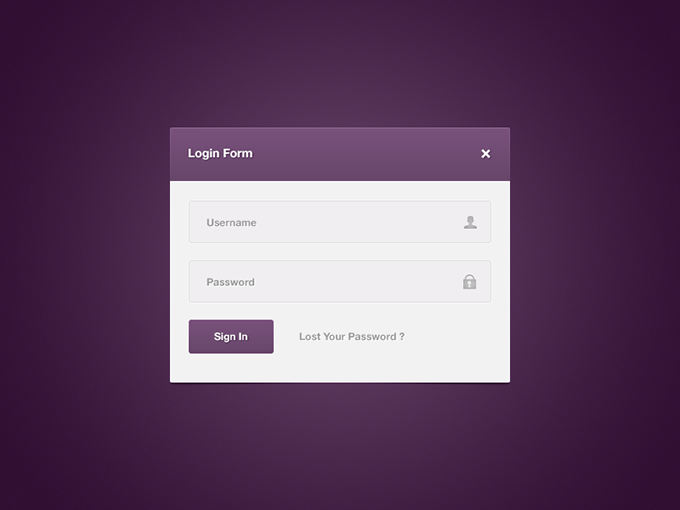 Free Login Form PSD PSD files, vectors & graphics 365PSD.com