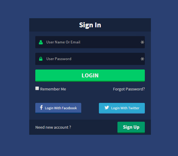 15+ Free HTML5 & CSS3 Login Forms Download | Free & Premium Templates