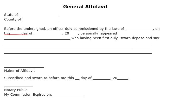 Free Affidavit Form Download Fair 9 Affidavit Template Word 