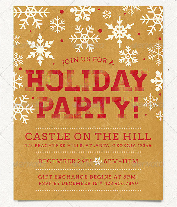 Free Holiday Party Flyer Templates Cool Free Holiday Party 
