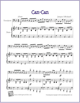 Can Can (Offenbach) | Free Easy Trombone Sheet Music