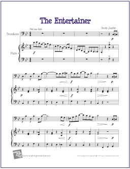 The Entertainer (Joplin) | Free Easy Trombone Sheet Music