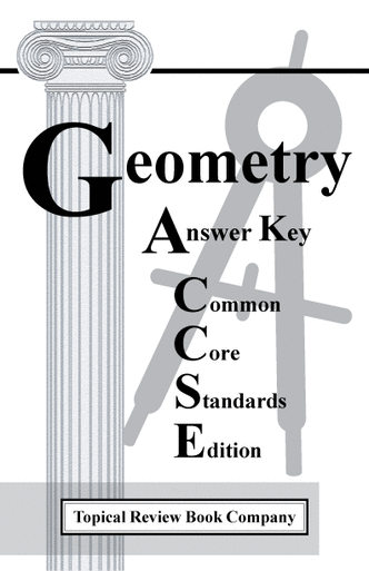 Geometry Workbook (Common Core) PDF Answer Key January 2018 