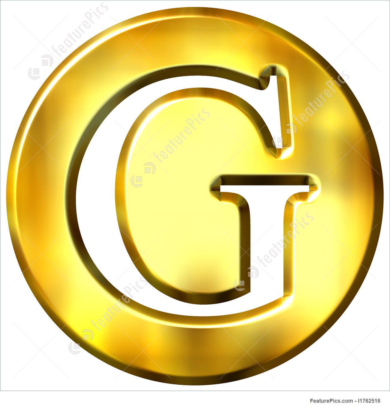 3D Golden Letter G Illustration