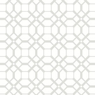 Grey and white geometric pattern wallcovering [BLCK 17450 
