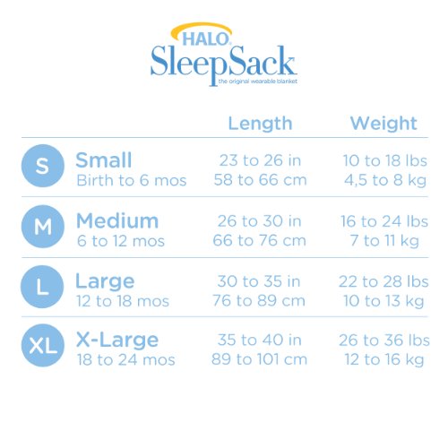 Amazon.com: HALO Winter Weight SleepSack, Blue, Large: Baby