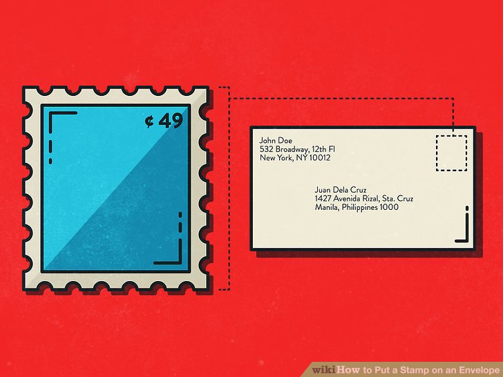 3 Ways to Put a Stamp on an Envelope wikiHow