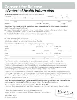 Humana Consent Form Fill Online, Printable, Fillable, Blank 