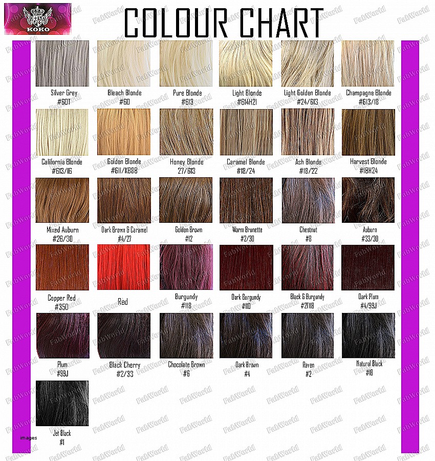 Wonderful ion red hair color chart with image of hair. 
