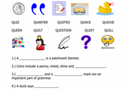 Trace the words that begin with the letter Q Worksheet Twisty Noodle