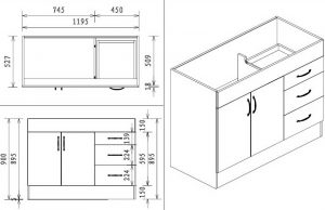 Kitchen Sink Cabinet Dimensions | amulette
