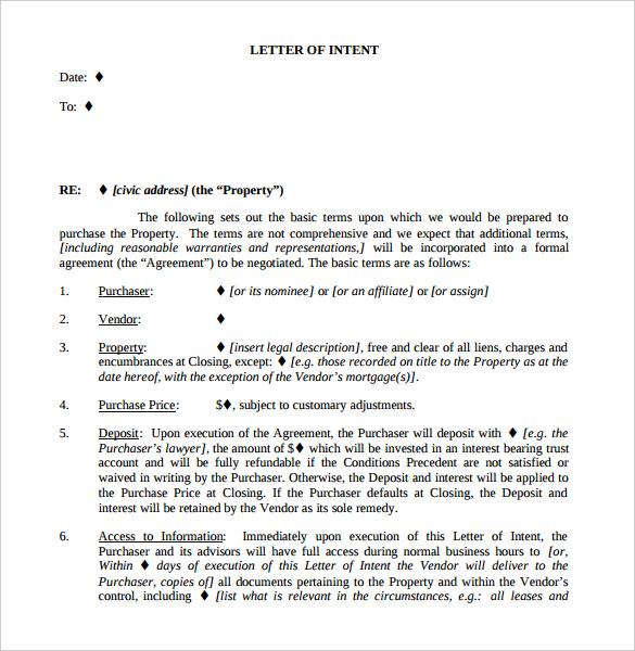letter of intent lease template East.keywesthideaways.co