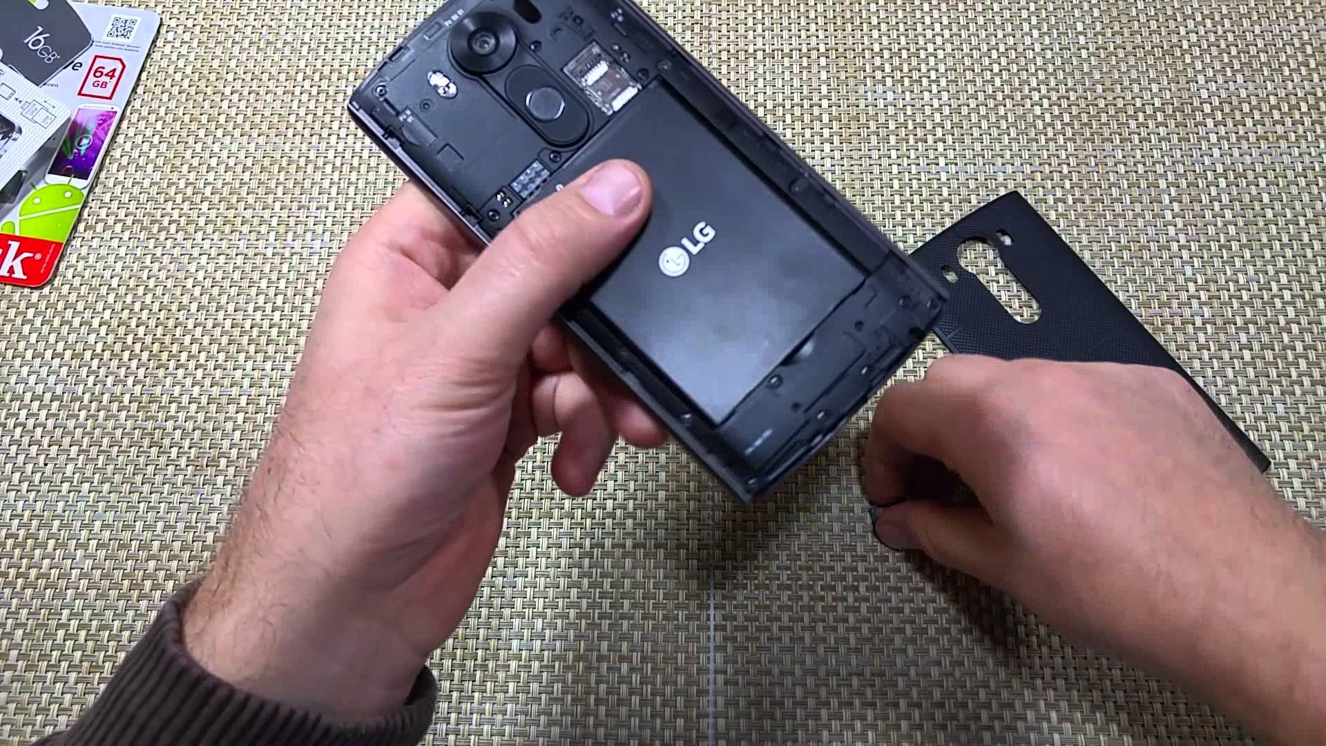 LG V10 How to Remove Replace & Install a SIM Card, Memory Card 