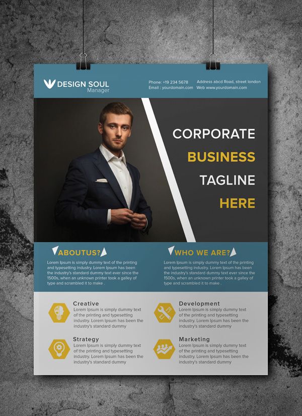 Free Corporate Business Flyer PSD Template | Misc | Pinterest 