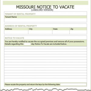 free eviction notice form template