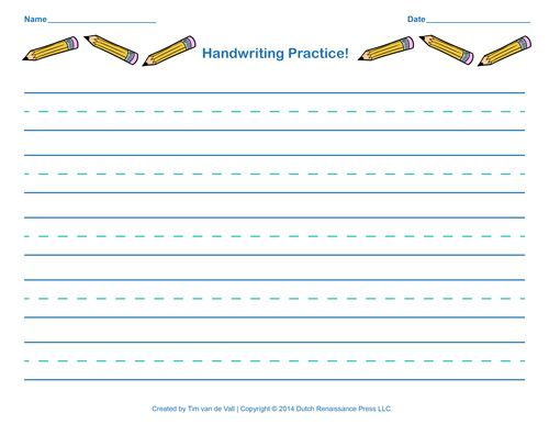 Blank handwriting sheets for kindergarten printable#282317 Myscres