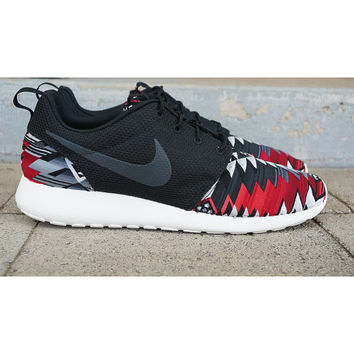 New Nike Roshe Run Custom Red Black Gray from JBCustomKicks on