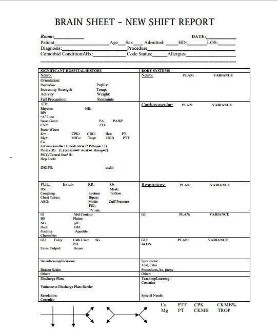 nursing shift report template Akba.katadhin.co