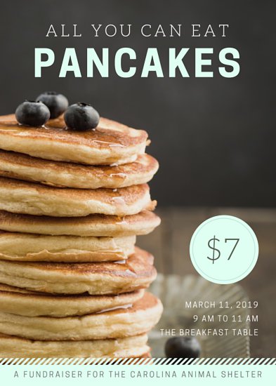 Pancake Breakfast Fundraiser Flyer Templates by Canva