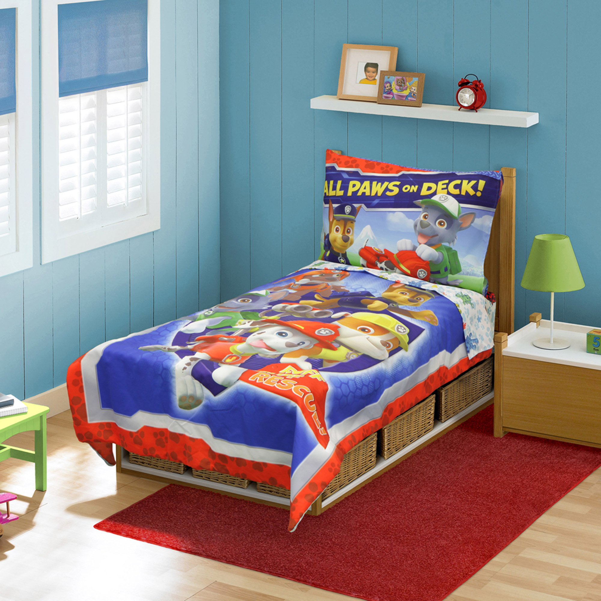 Nickelodeon Paw Patrol Ruff Ruff Rescue 4 pc Toddler Bed Set 