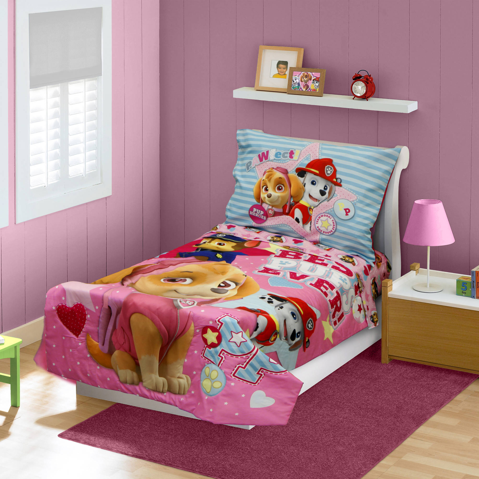 Nickelodeon PAW Patrol Toddler Boy's 4 Piece Bedding Set Baby 