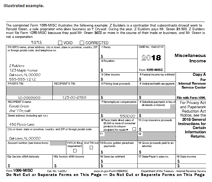 Setting Up Printed 1099 and 1096 Forms