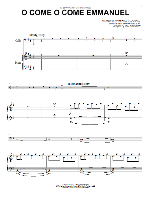 o come o come Emmanual | music | Pinterest | Sheet music direct 