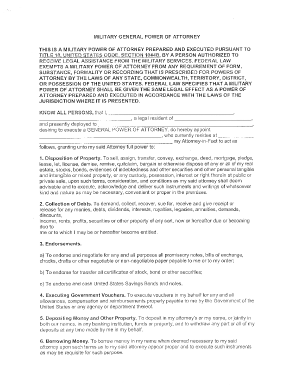 military general power of attorney form pdf 7 Doubts About
