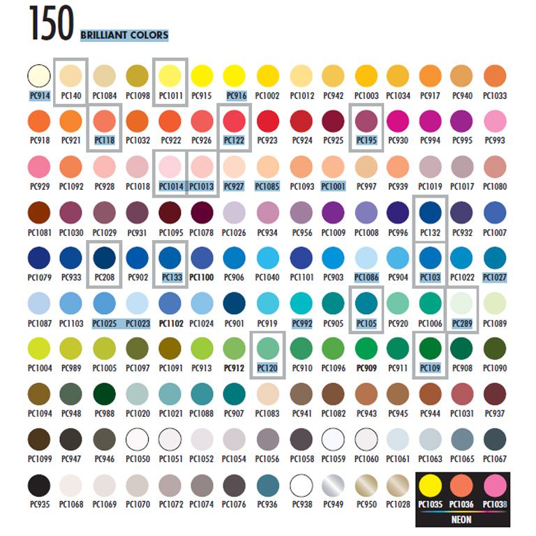 Prismacolor Pencils 150 Chart | Prismacolor colored pencils are 