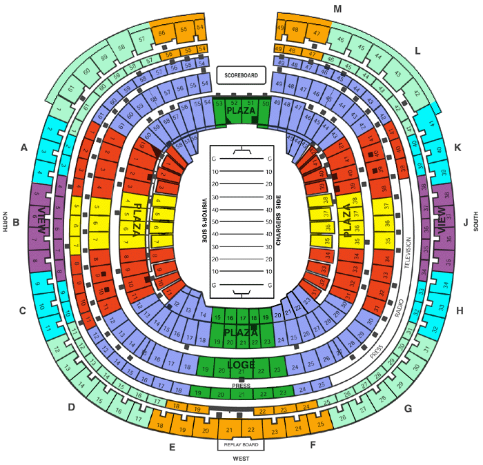Qualcomm Stadium Seating Map | Rtlbreakfastclub