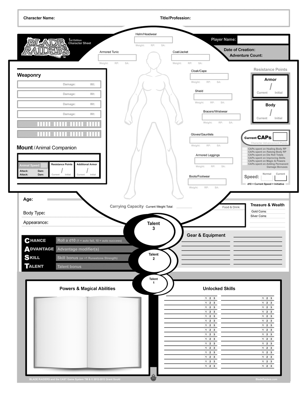 Character Sheets — Grant Gould