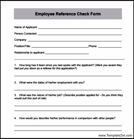12+ Reference Checking Forms & Templates PDF, DOC | Free 