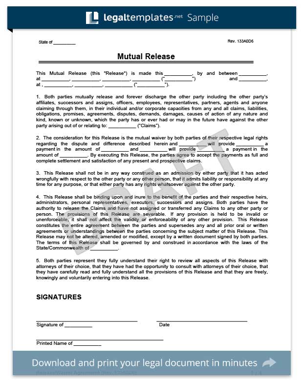 Release of Liability | Create a Free Liability Waiver Form