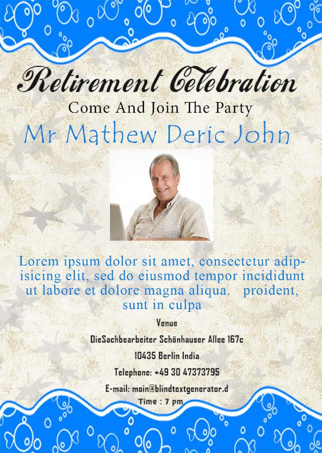 Retirement Flyer Template Free