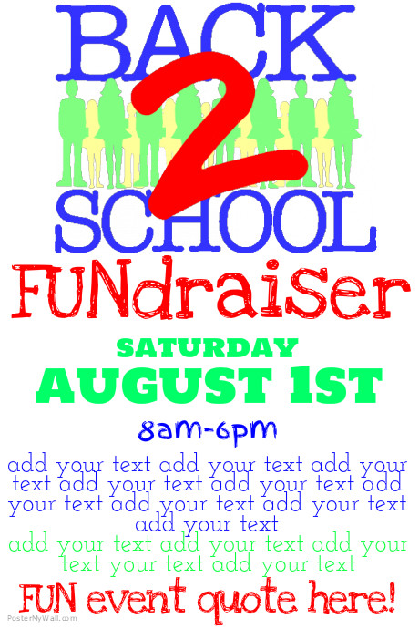 Simple Back to School Fundraiser Flyer Poster Template | PosterMyWall