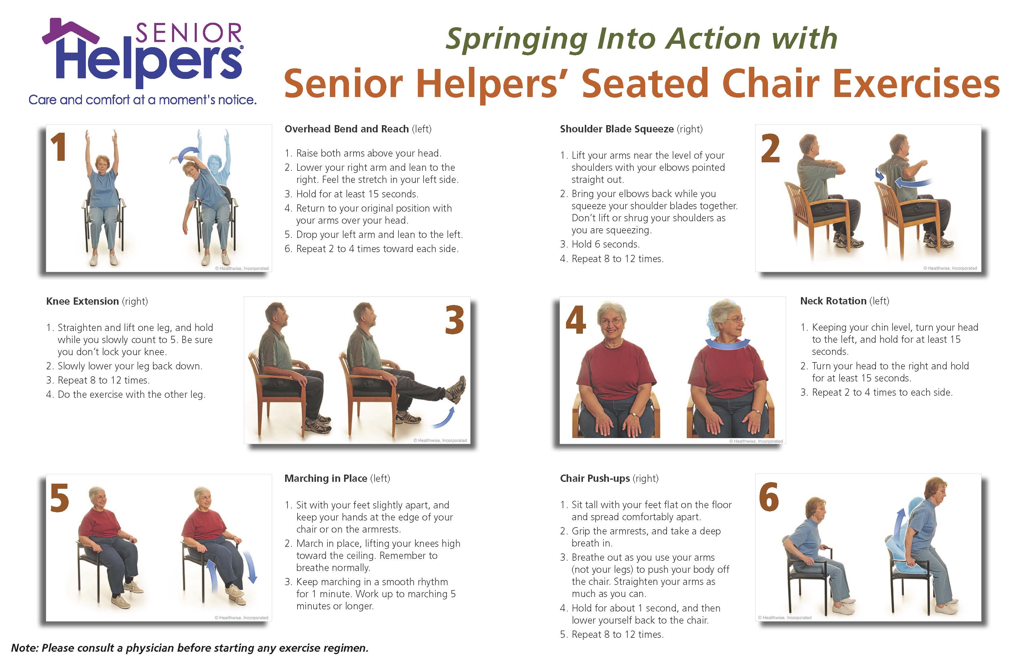 Spring Into Action with Seated Chair Excercises | Senior Helpers 