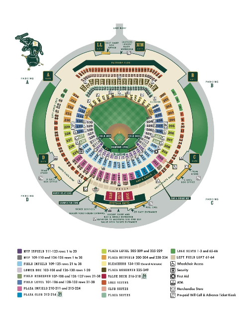 Seating Charts | Oracle Arena and Oakland Alameda County Coliseum