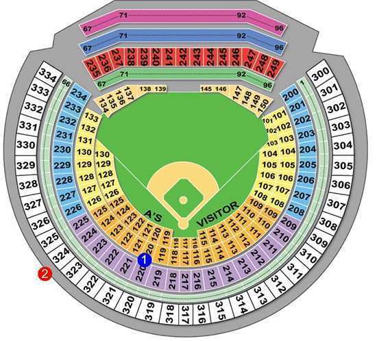 Oakland Coliseum Seating Chart Raiders New Oakland athletics 