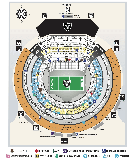 Seating Charts Oracle Arena and Oakland Alameda County Coliseum. 