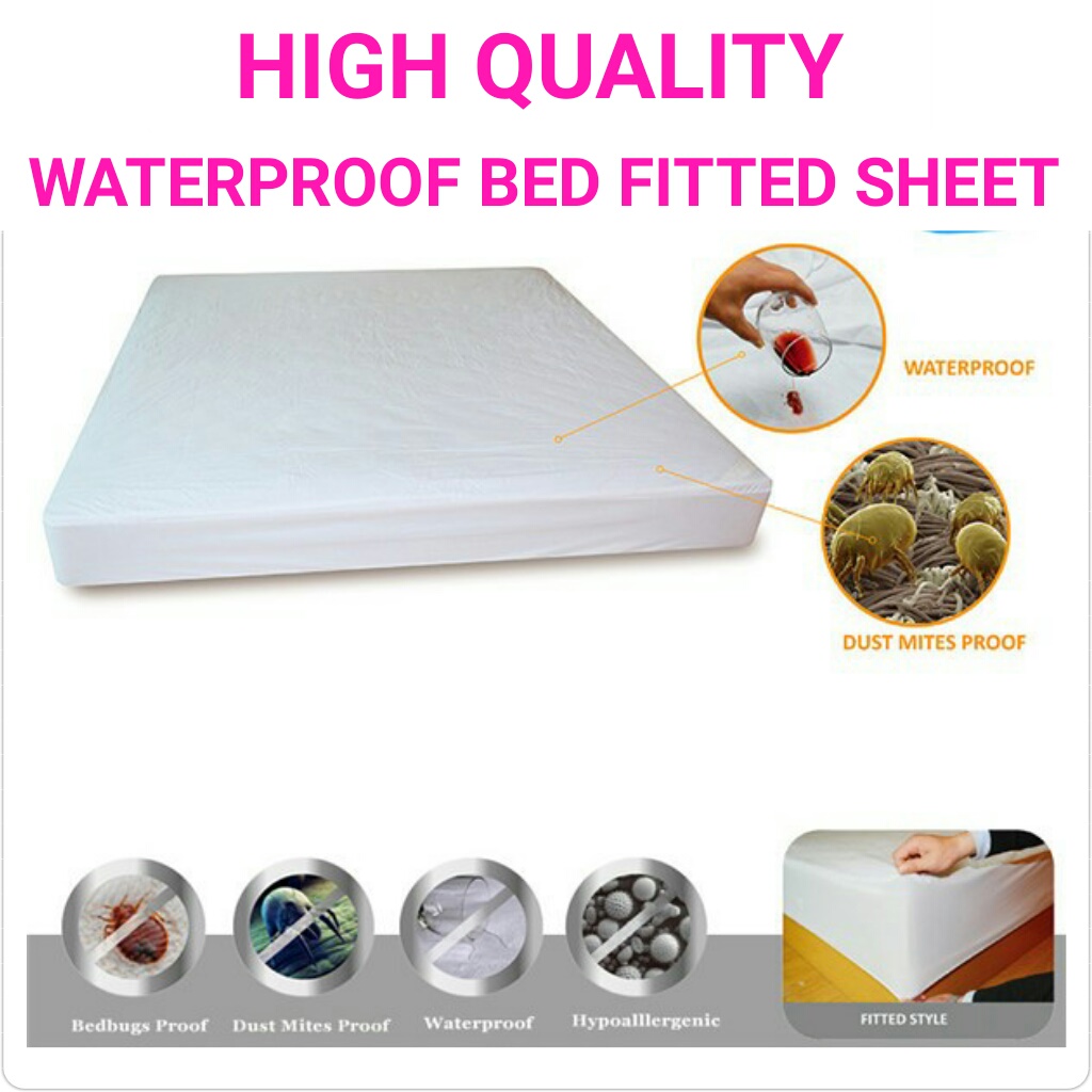 Waterproof Bed Sheet Argos Double Cover Sheets Walmart Single Fit 