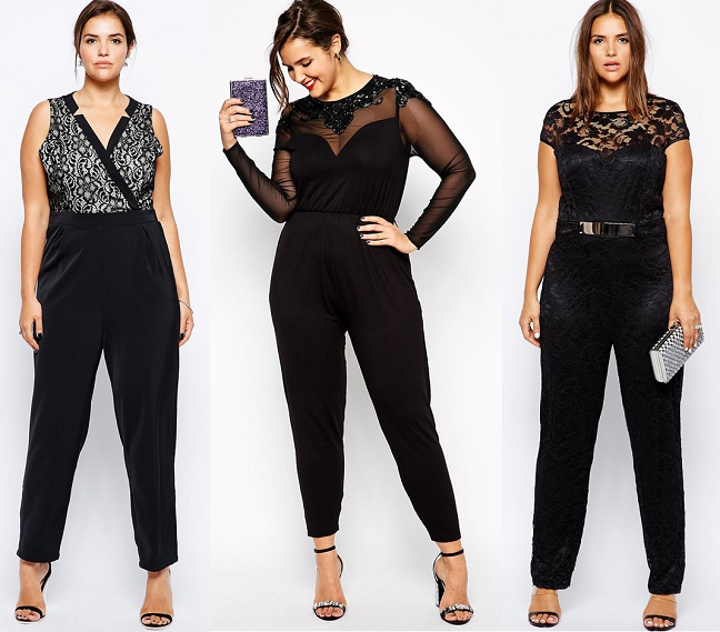 plus size black lace sheer jumpsuits holidays curvy fashion blog 