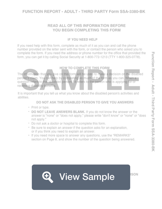 Fillable Form Ssa 3380 Bk | FormSwift