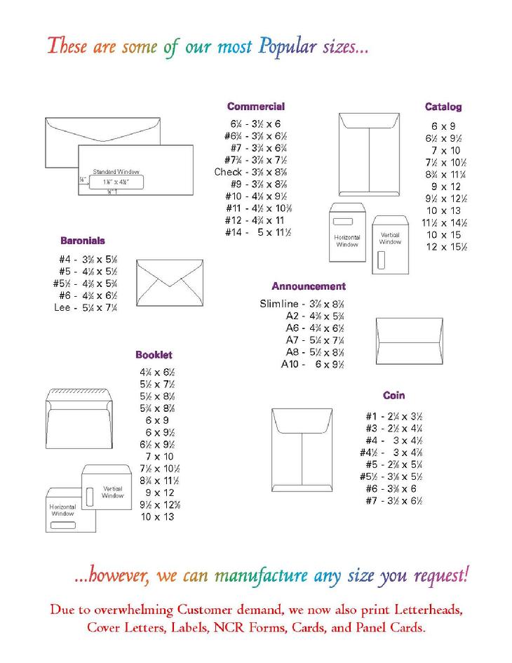 Standard Envelope Size For Letters - letters