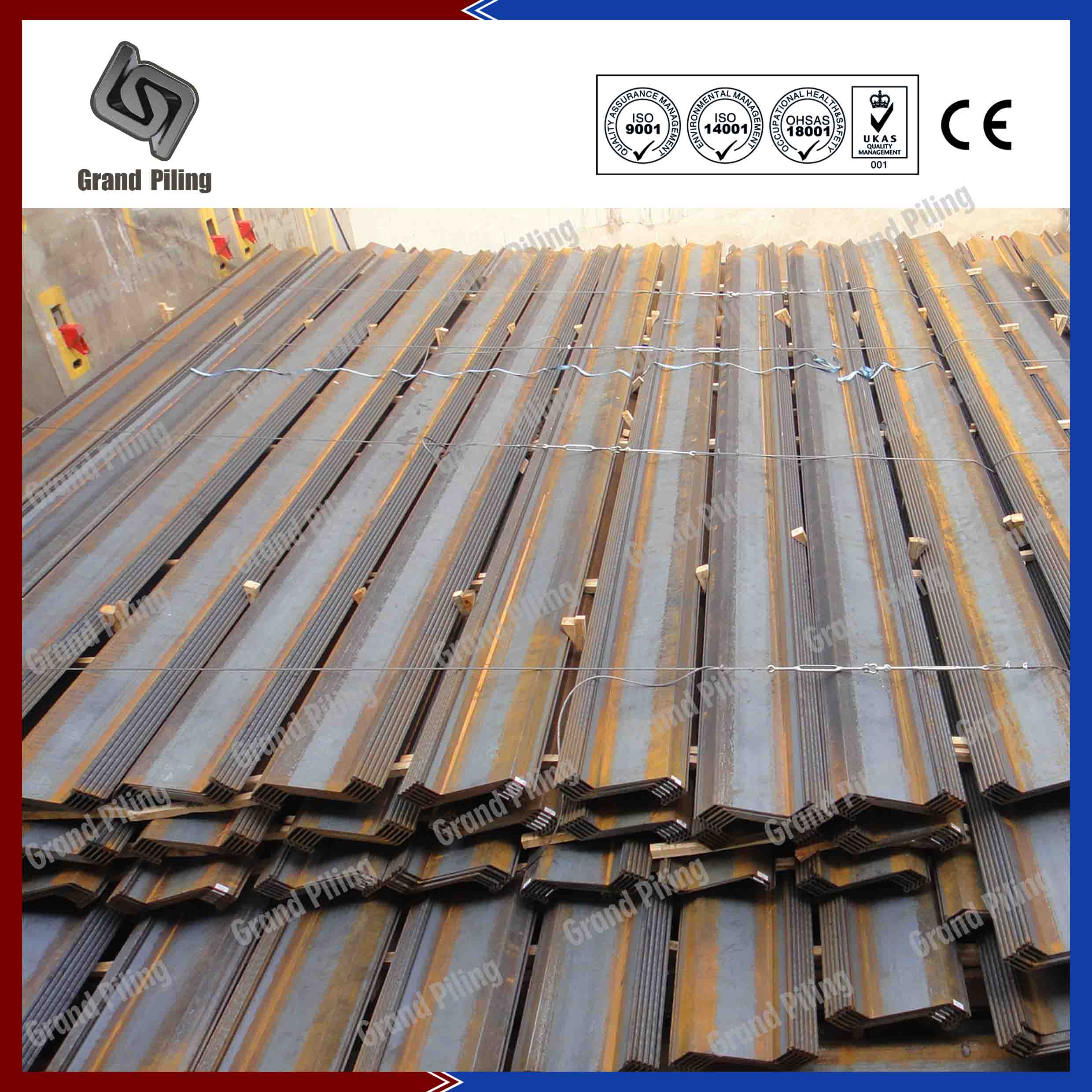 Steel sheet piling , Z section sheet piles, China hot rolled sheet 
