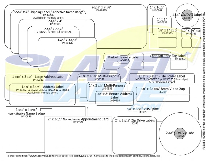 Sticker Sizes Chart amulette