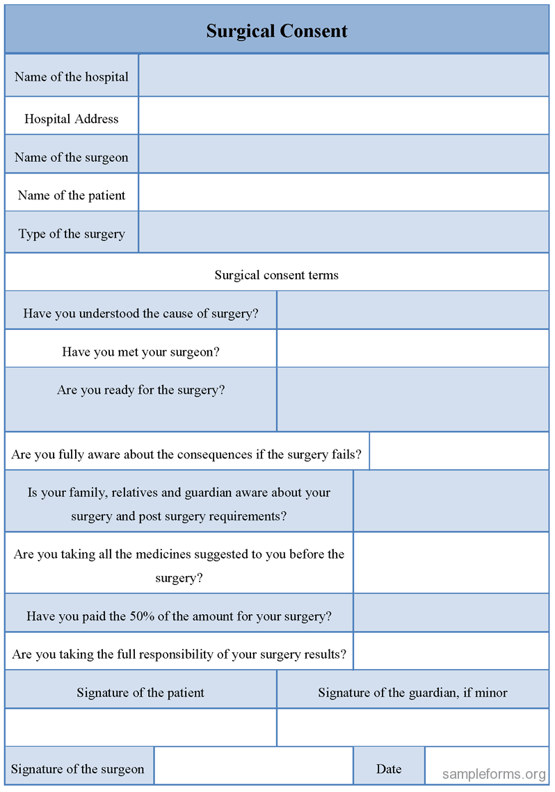 surgical consent form template 34 consent forms in doc Evpatoria 