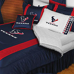 NFL Texans Comforter Twin Set Football Themed Bedding Sports 