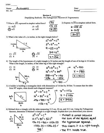 Trigonometry Chapter 1 Test Review 