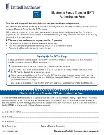 United Healthcare Eft Enrollment Form Fill Online, Printable 